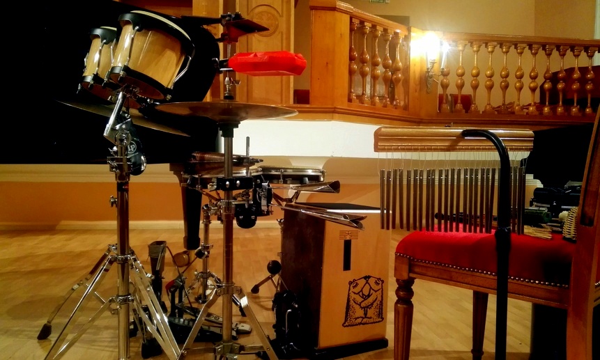 Сокращённый гастрольный набор инструментов перкуссиониста Йоэля Гонсалеса