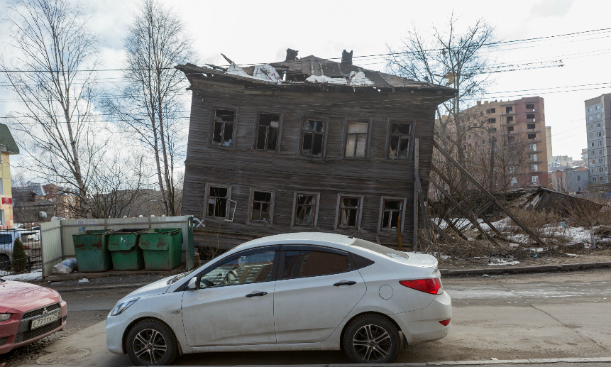 Износ деревянных домов в Архангельске составляет 70 процентов